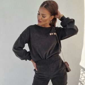 dres czarny byme komplet milan sztruks
